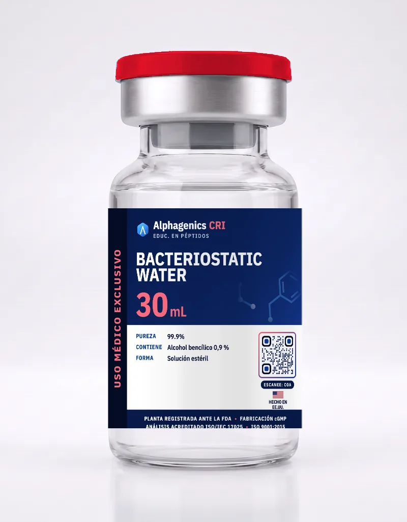 Agua Bacteriostática — vial Alphagenics